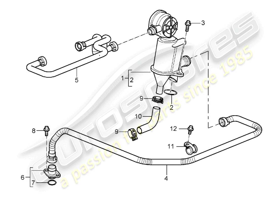 a part diagram from the porsche boxster parts catalogue