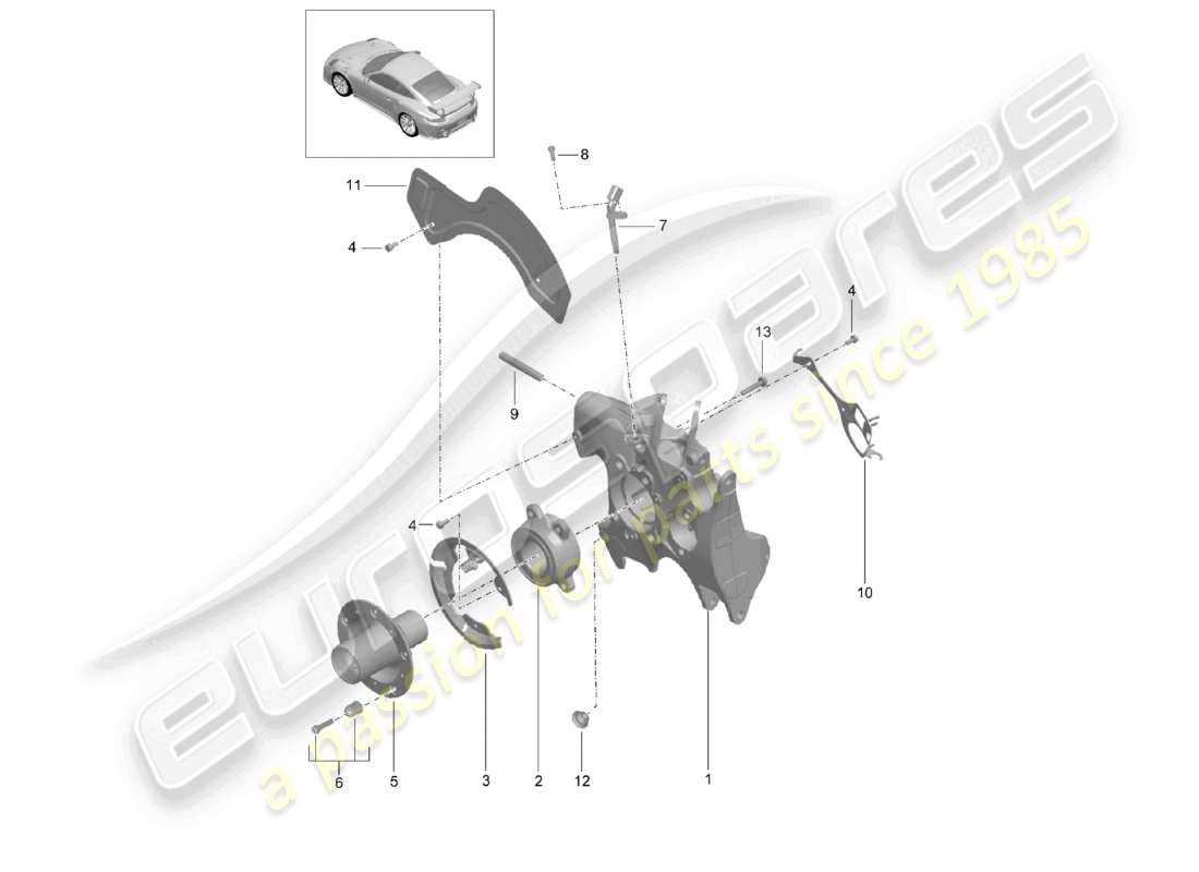 a part diagram from the porsche 991 parts catalogue