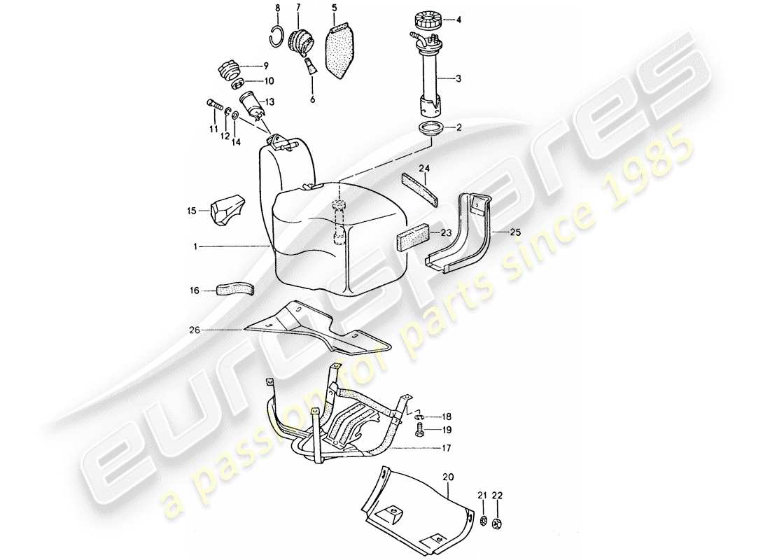a part diagram from the porsche 1994 (928) parts catalogue