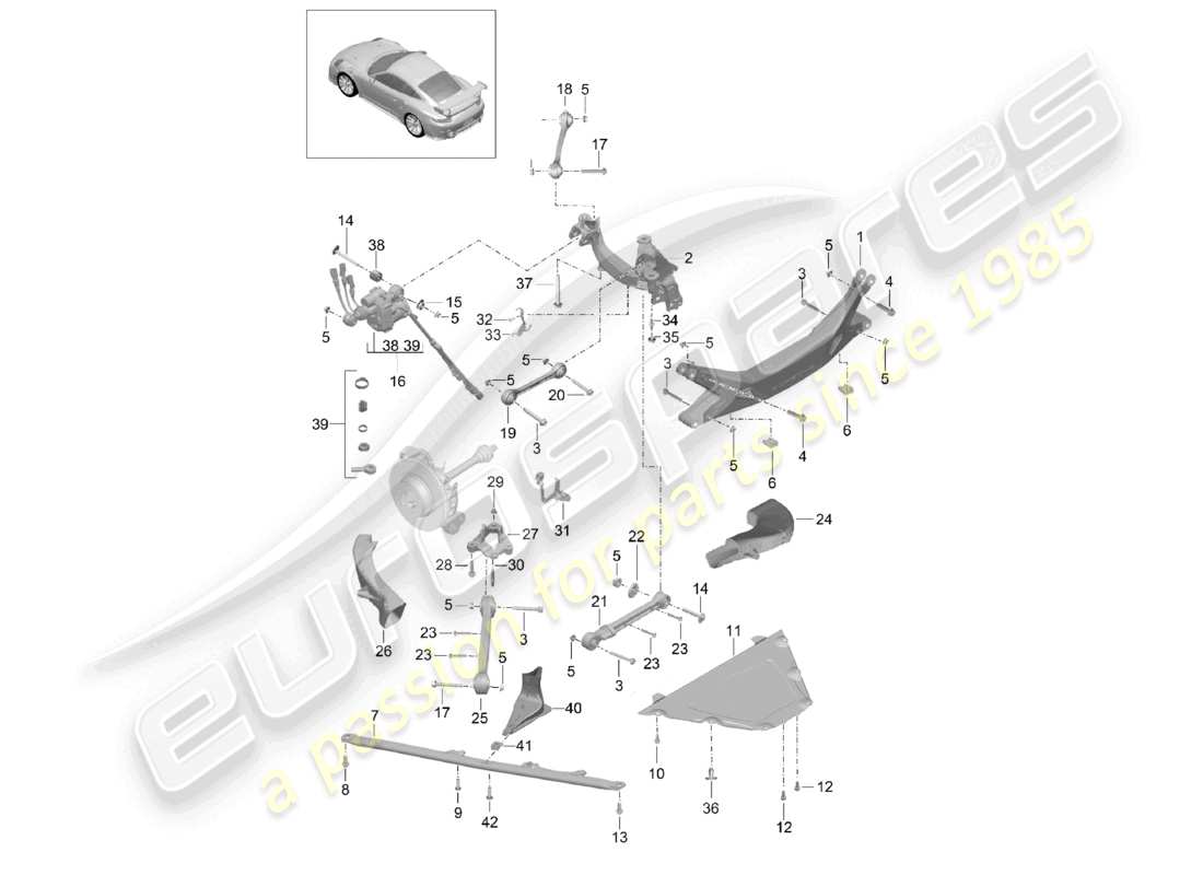 VIEW PARTS DIAGRAMS FROM THE PORSCHE 991 PARTS CATALOGUE a part diagram from the porsche 991 parts catalogue
