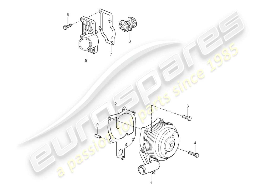 a part diagram from the porsche 2006 (987 boxster) parts catalogue