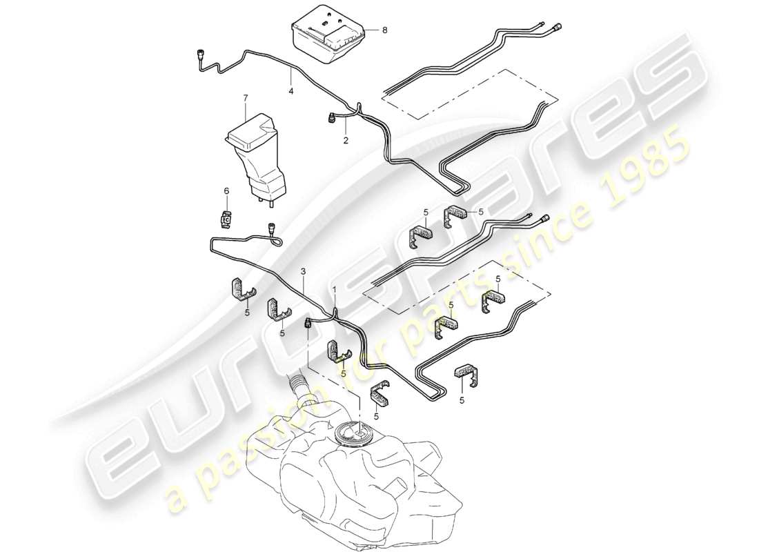 a part diagram from the porsche 2006 (987 boxster) parts catalogue