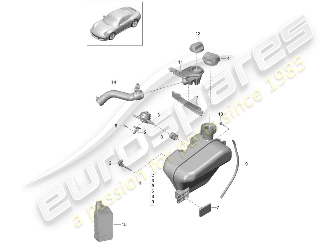 a part diagram from the porsche 2019 (991-2) parts catalogue