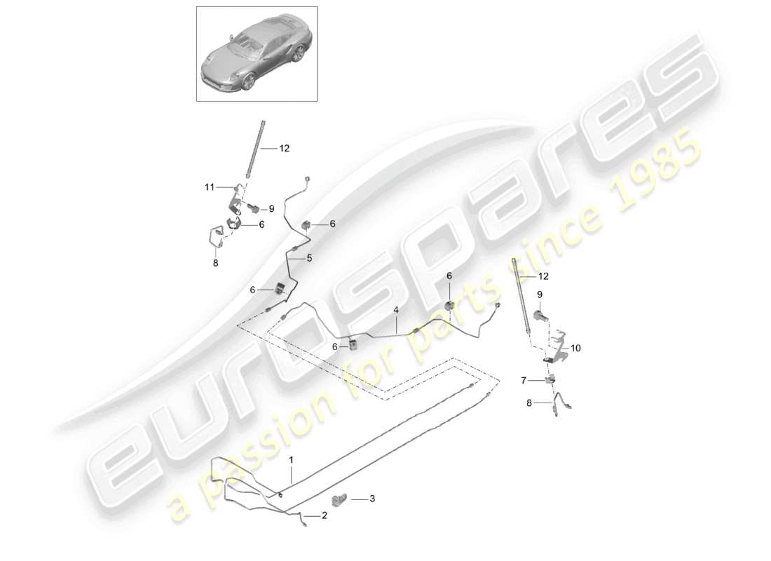 a part diagram from the porsche 991 parts catalogue