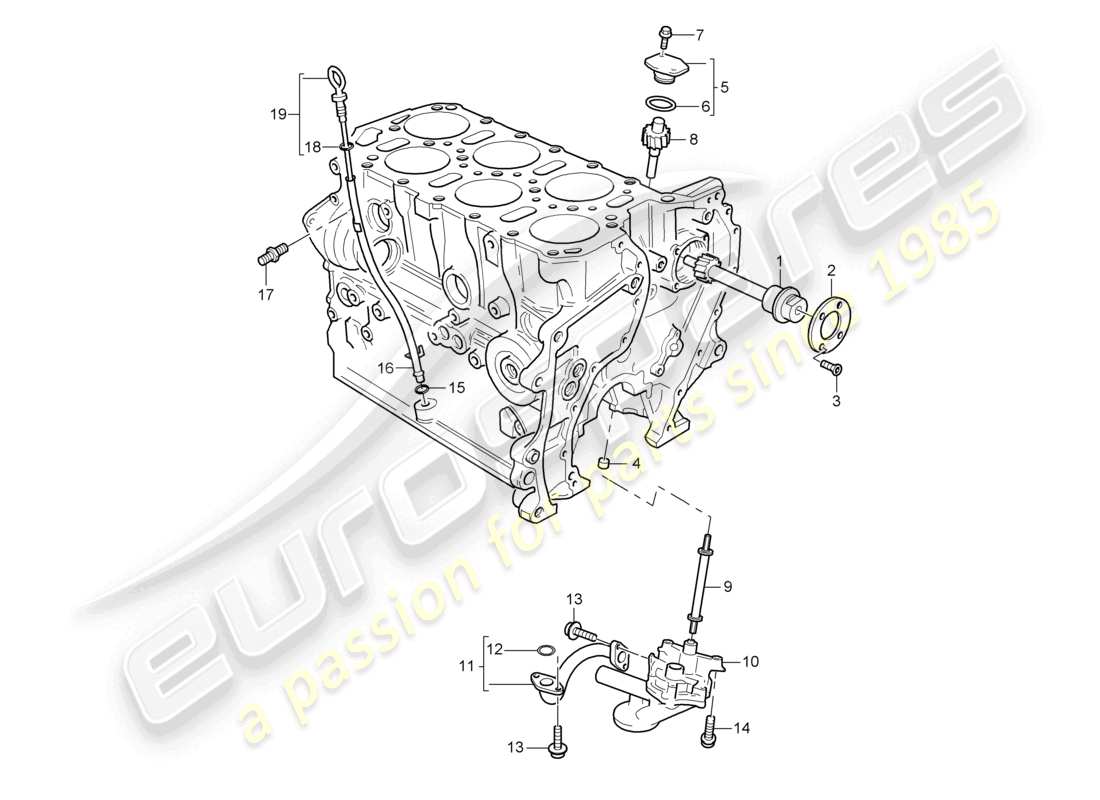 a part diagram from the porsche cayenne parts catalogue