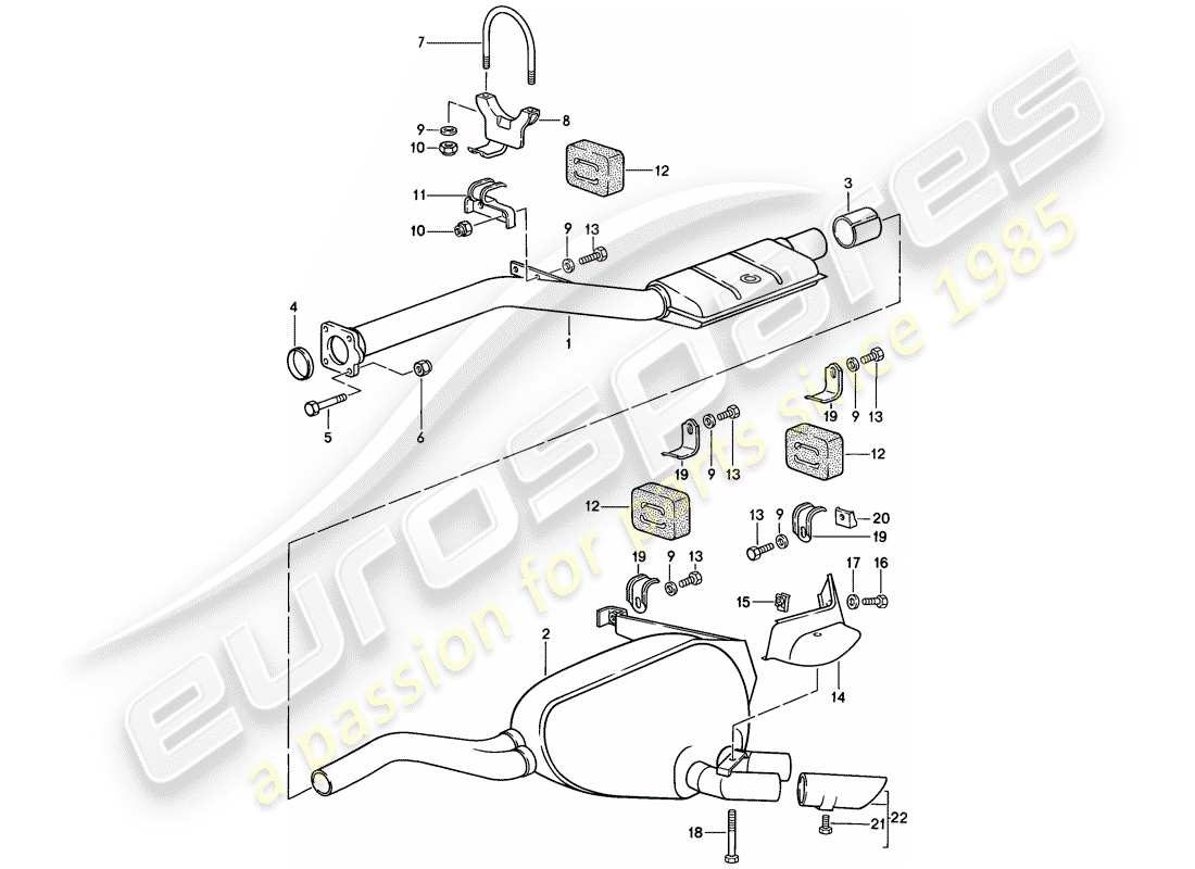 a part diagram from the porsche 1986 (928) parts catalogue