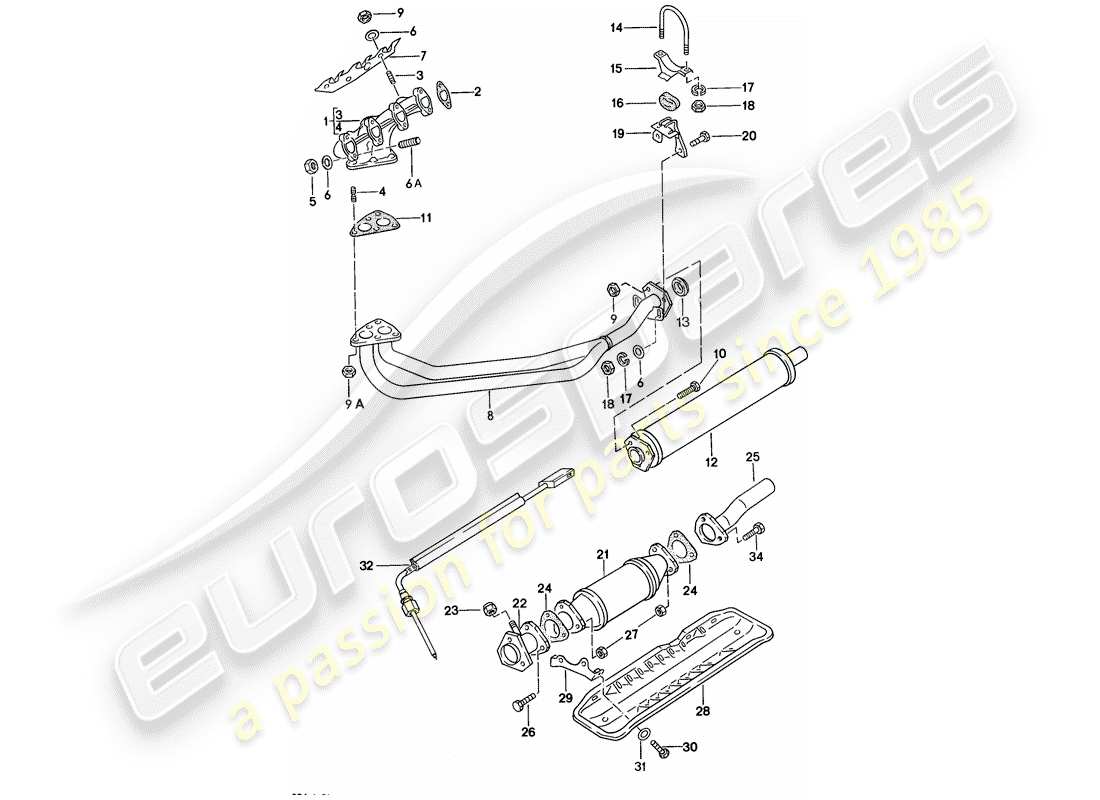 a part diagram from the porsche 1978 (924) parts catalogue