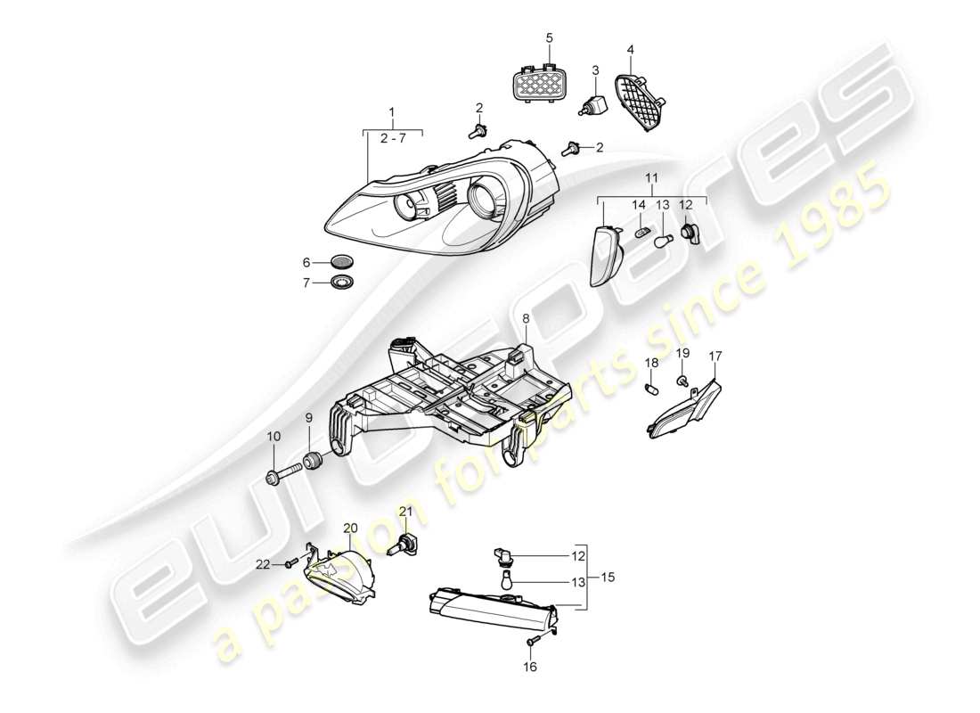 a part diagram from the porsche cayenne parts catalogue