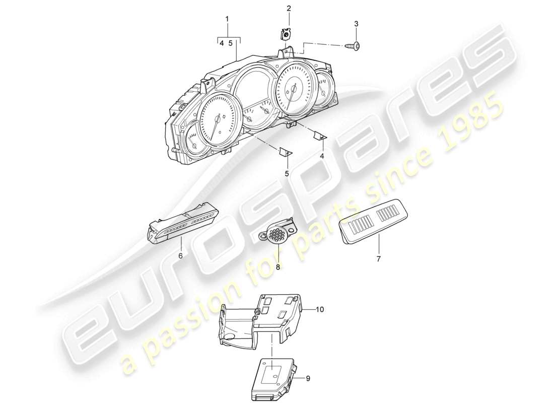 a part diagram from the porsche 2006 (cayenne e1 9pa) parts catalogue