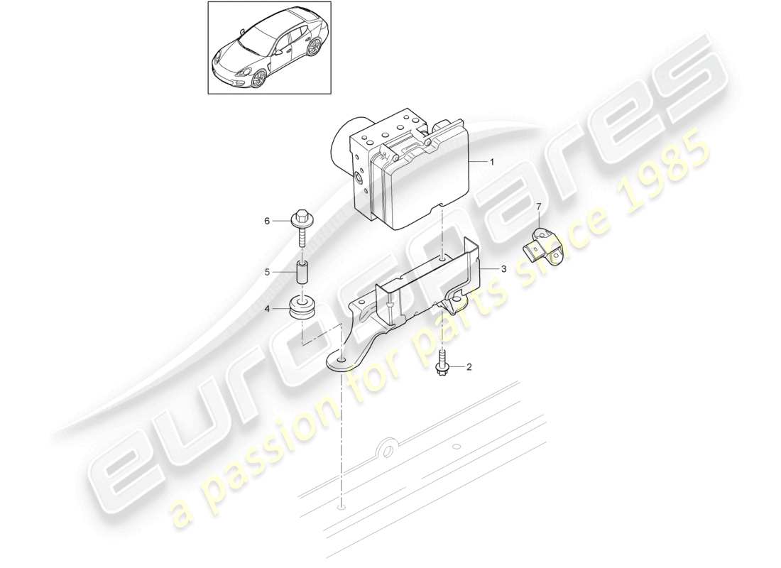 a part diagram from the porsche 2010 (panamera 970) parts catalogue