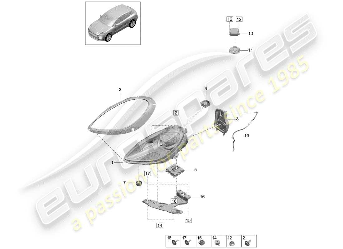 part diagram containing part number paf007581