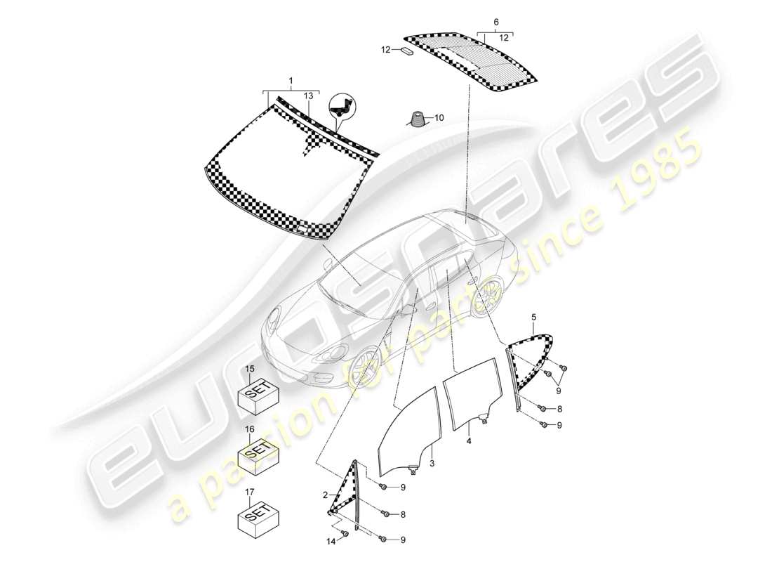 VIEW PARTS DIAGRAMS FROM THE PORSCHE PANAMERA PARTS CATALOGUE a part diagram from the porsche panamera parts catalogue