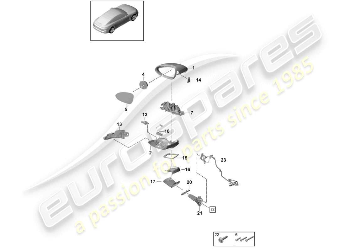a part diagram from the porsche panamera parts catalogue