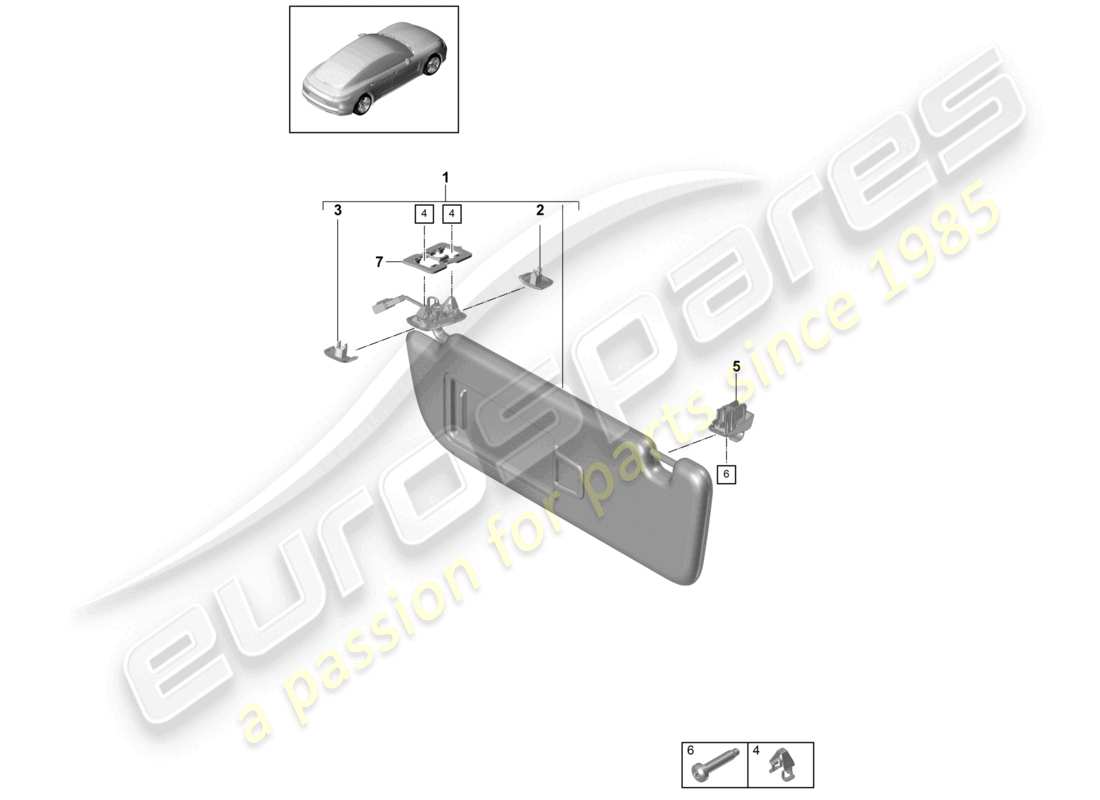 a part diagram from the porsche 2020 (panamera 971-1) parts catalogue
