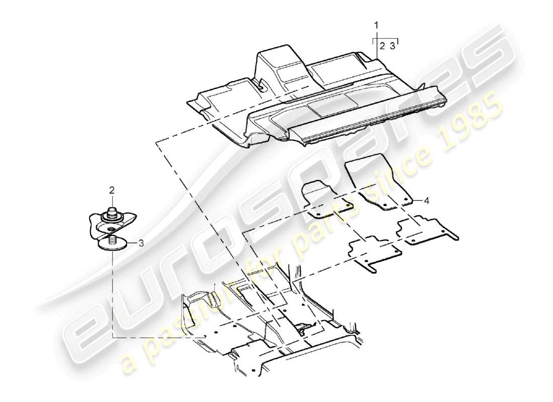 a part diagram from the porsche 2006 (cayenne e1 9pa) parts catalogue