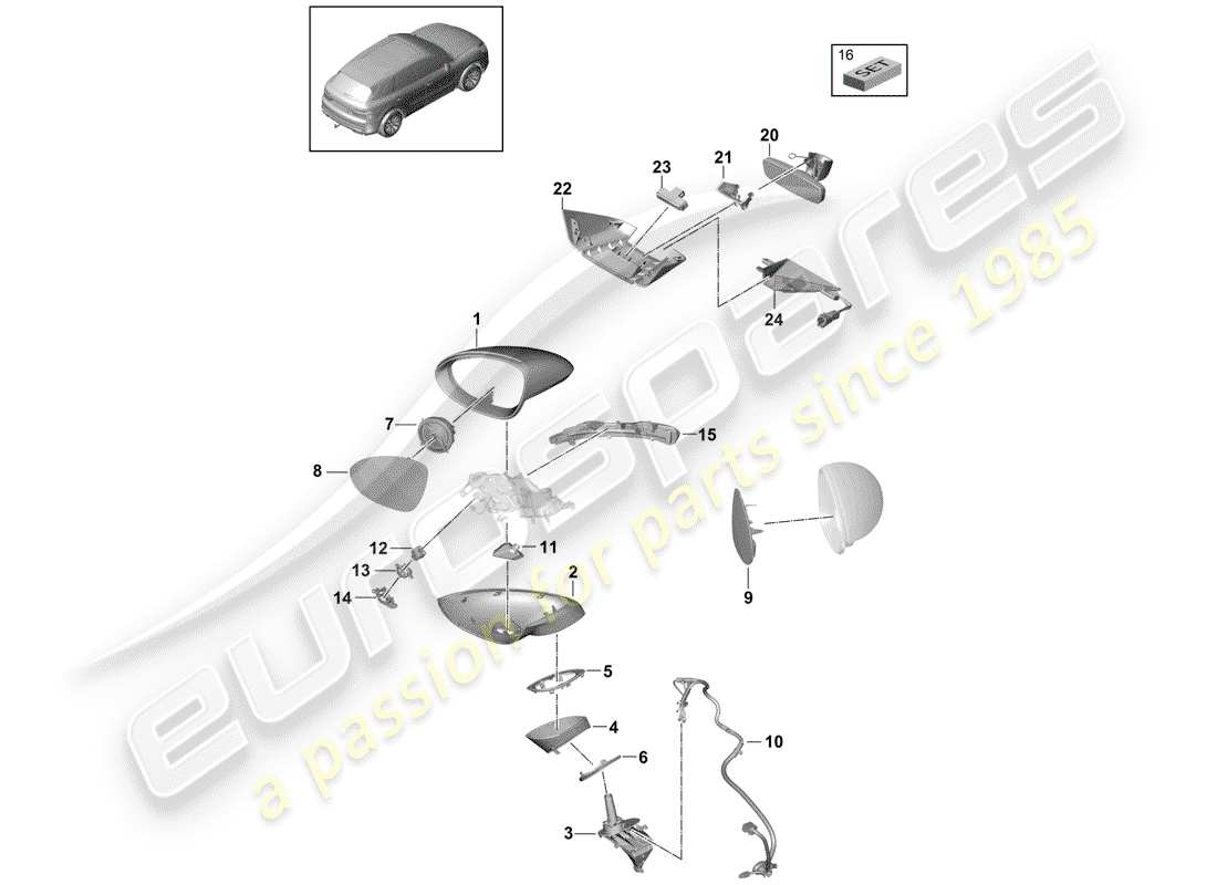 VIEW PARTS DIAGRAMS FROM THE PORSCHE CAYENNE PARTS CATALOGUE a part diagram from the porsche cayenne parts catalogue