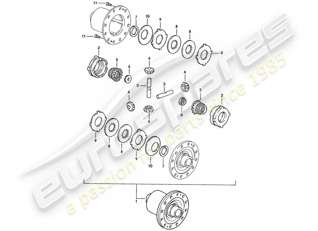 a part diagram from the porsche 928 parts catalogue