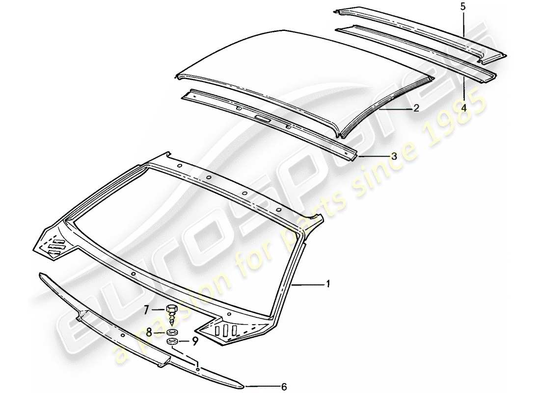 a part diagram from the porsche 928 parts catalogue