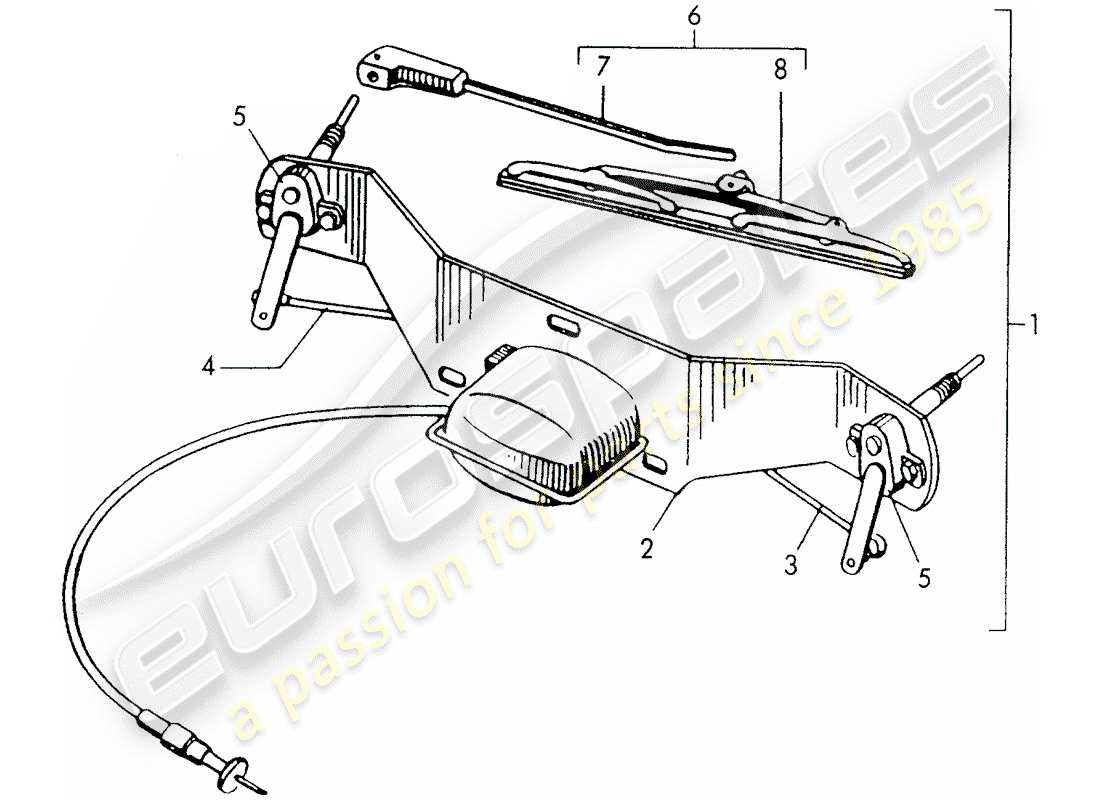 a part diagram from the porsche 1958 (356/356a) parts catalogue