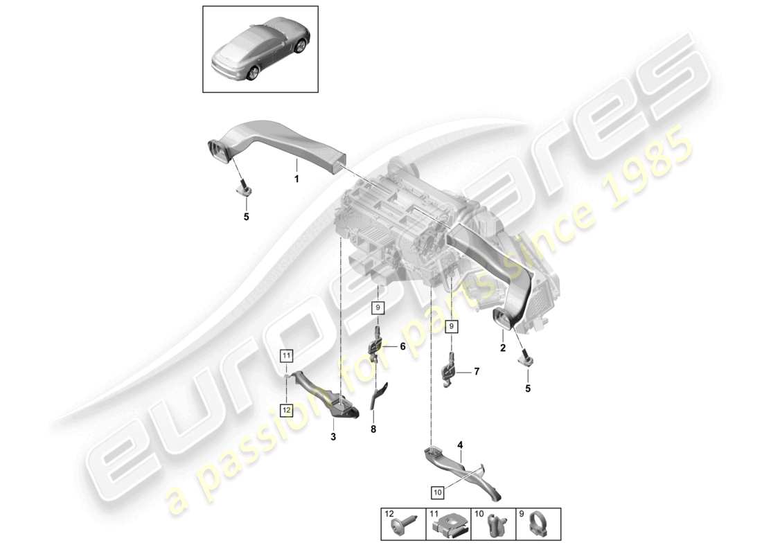 a part diagram from the porsche panamera parts catalogue