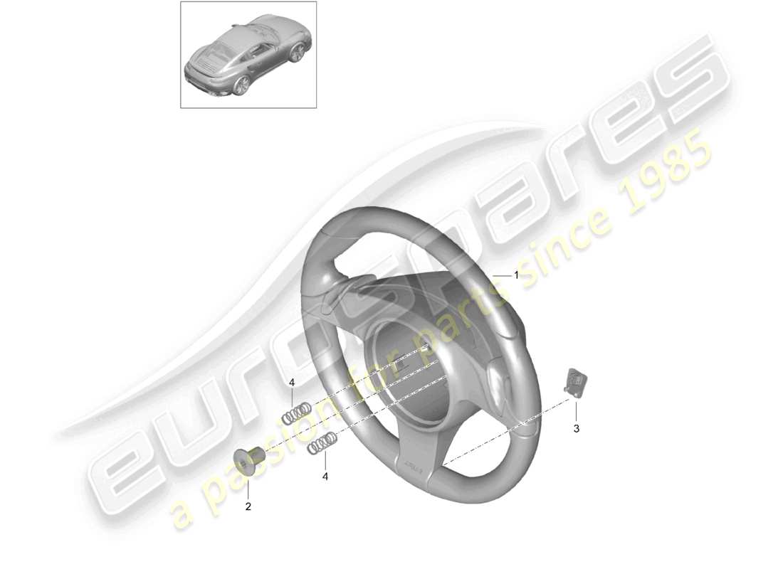 a part diagram from the porsche 991 parts catalogue