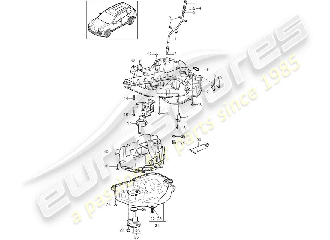 a part diagram from the porsche cayenne parts catalogue