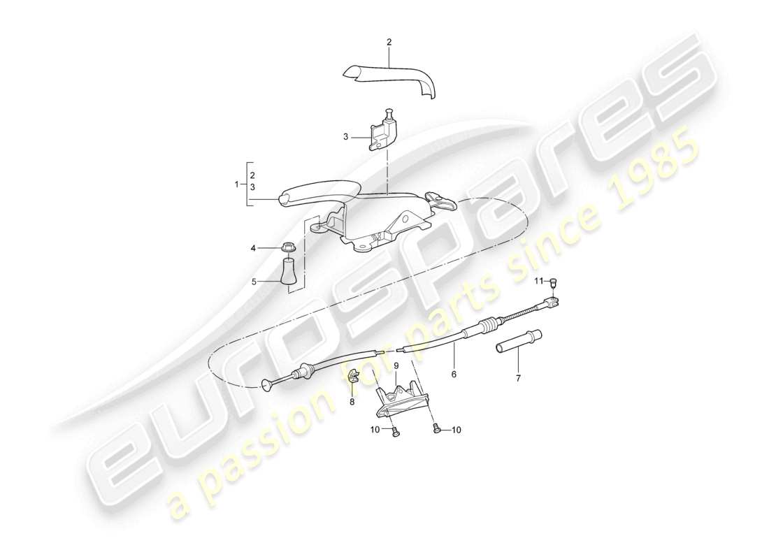 a part diagram from the porsche 2007 (987 boxster) parts catalogue
