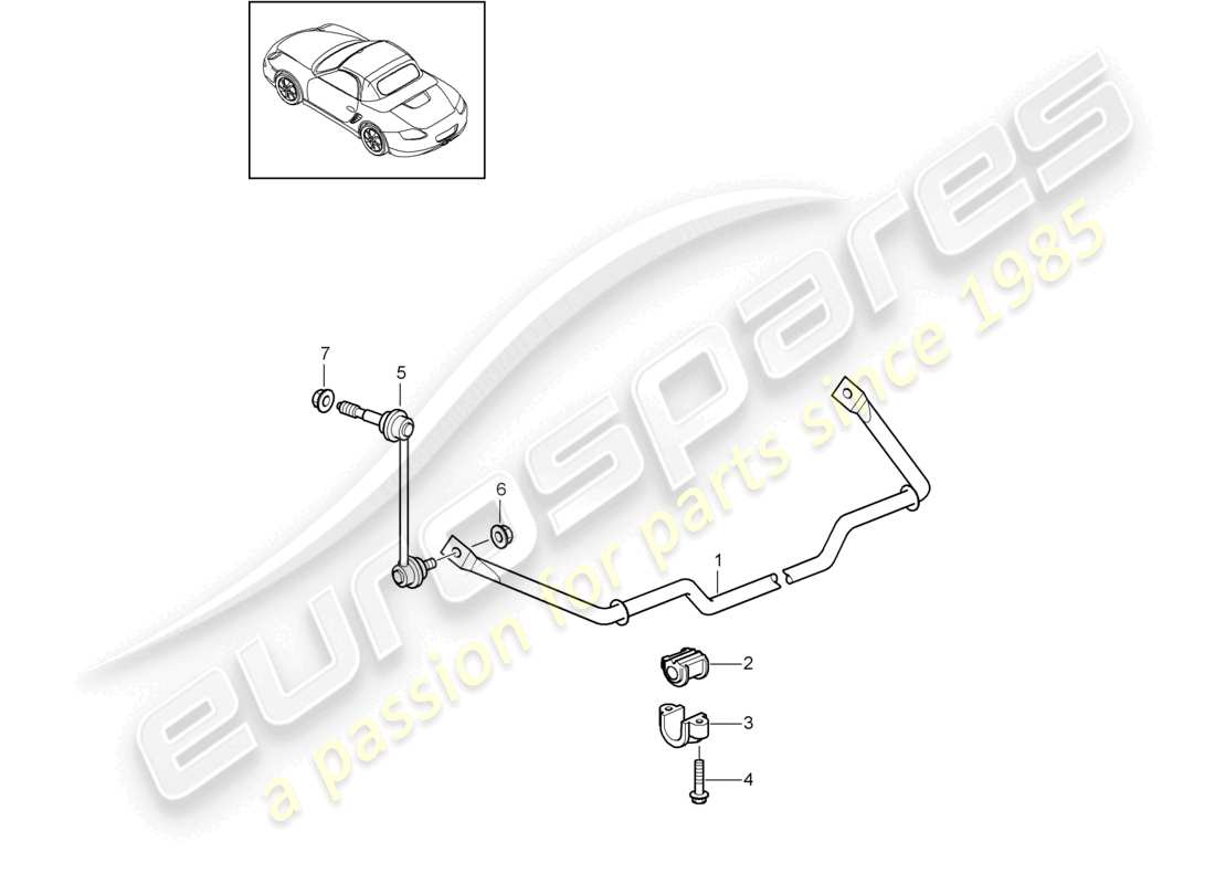 a part diagram from the porsche 2011 (987 boxster) parts catalogue