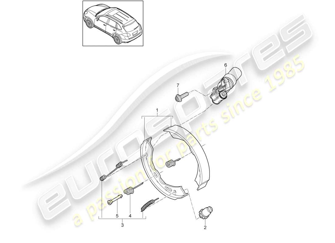 a part diagram from the porsche 2015 (cayenne e2 92a) parts catalogue
