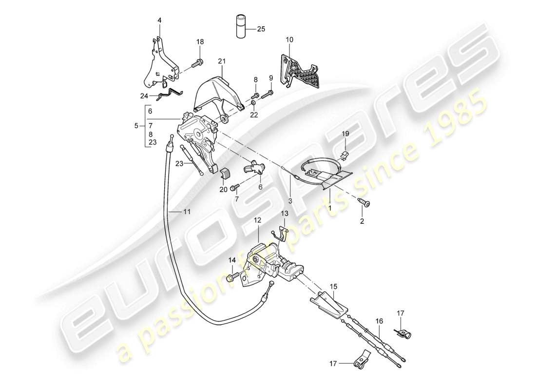 a part diagram from the porsche 2004 (cayenne e1 9pa) parts catalogue