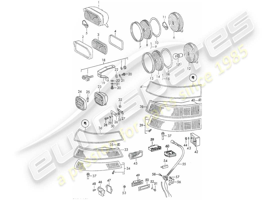 a part diagram from the porsche 1973 (911) parts catalogue