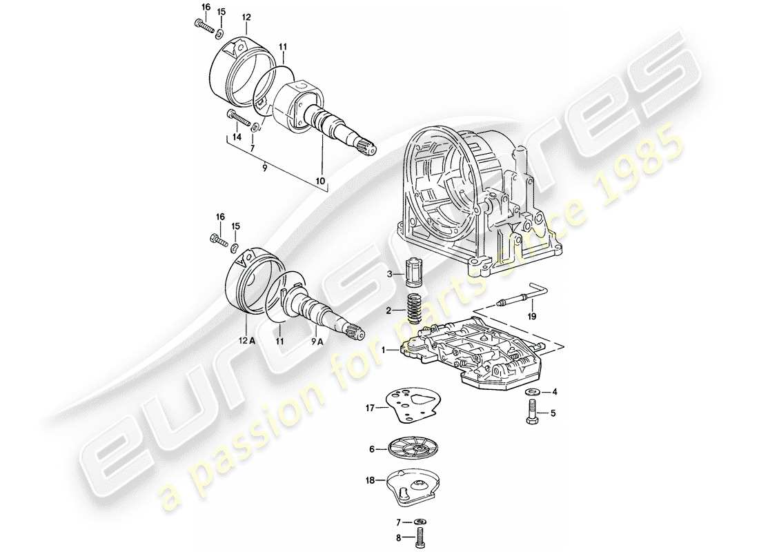 a part diagram from the porsche 944 parts catalogue
