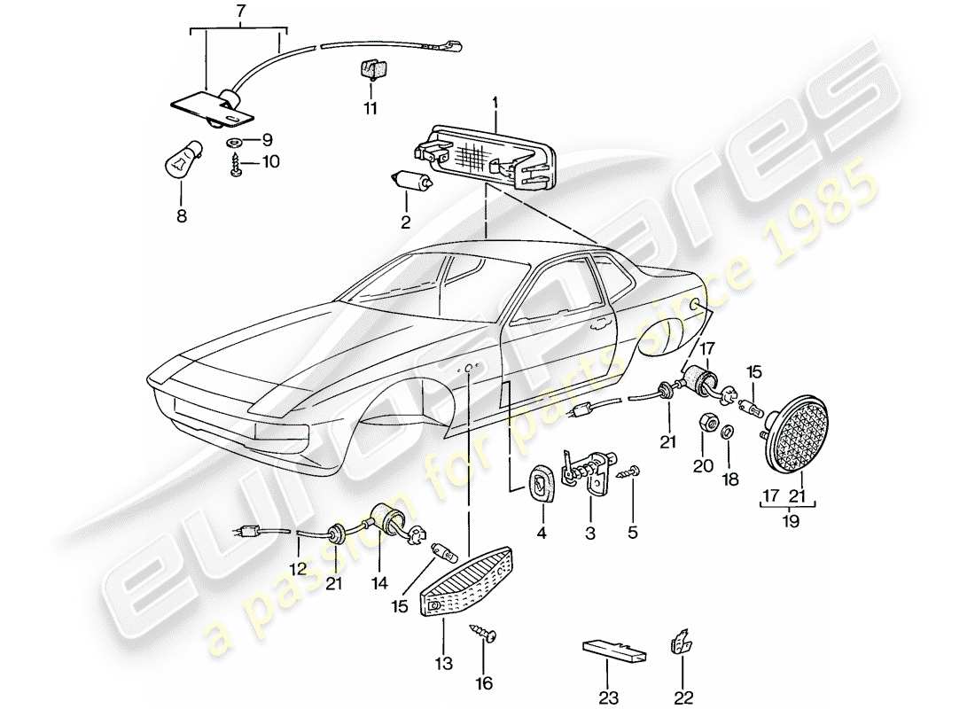 a part diagram from the porsche 1979 (924) parts catalogue