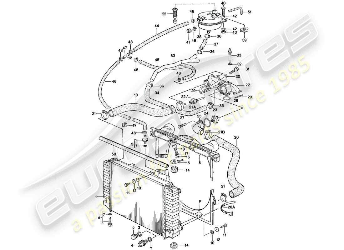a part diagram from the porsche 1981 (928) parts catalogue