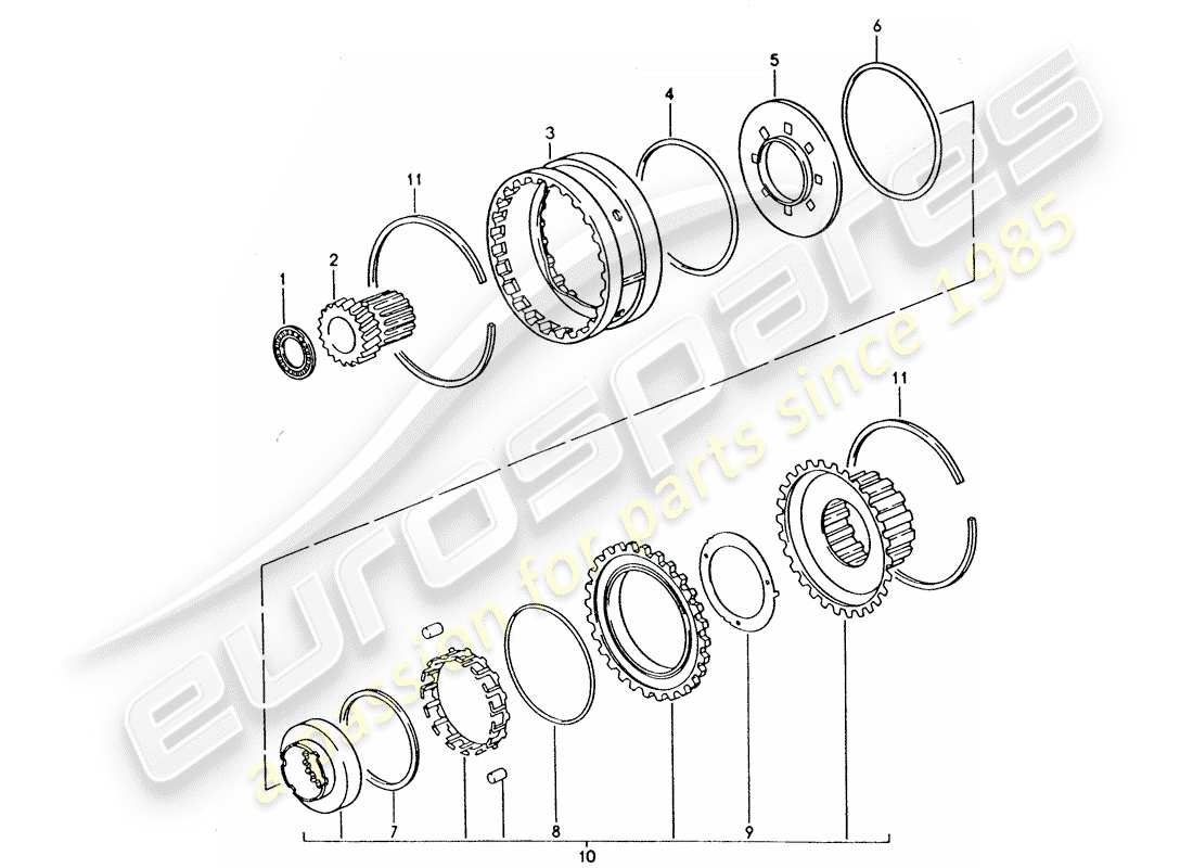 a part diagram from the porsche 928 parts catalogue