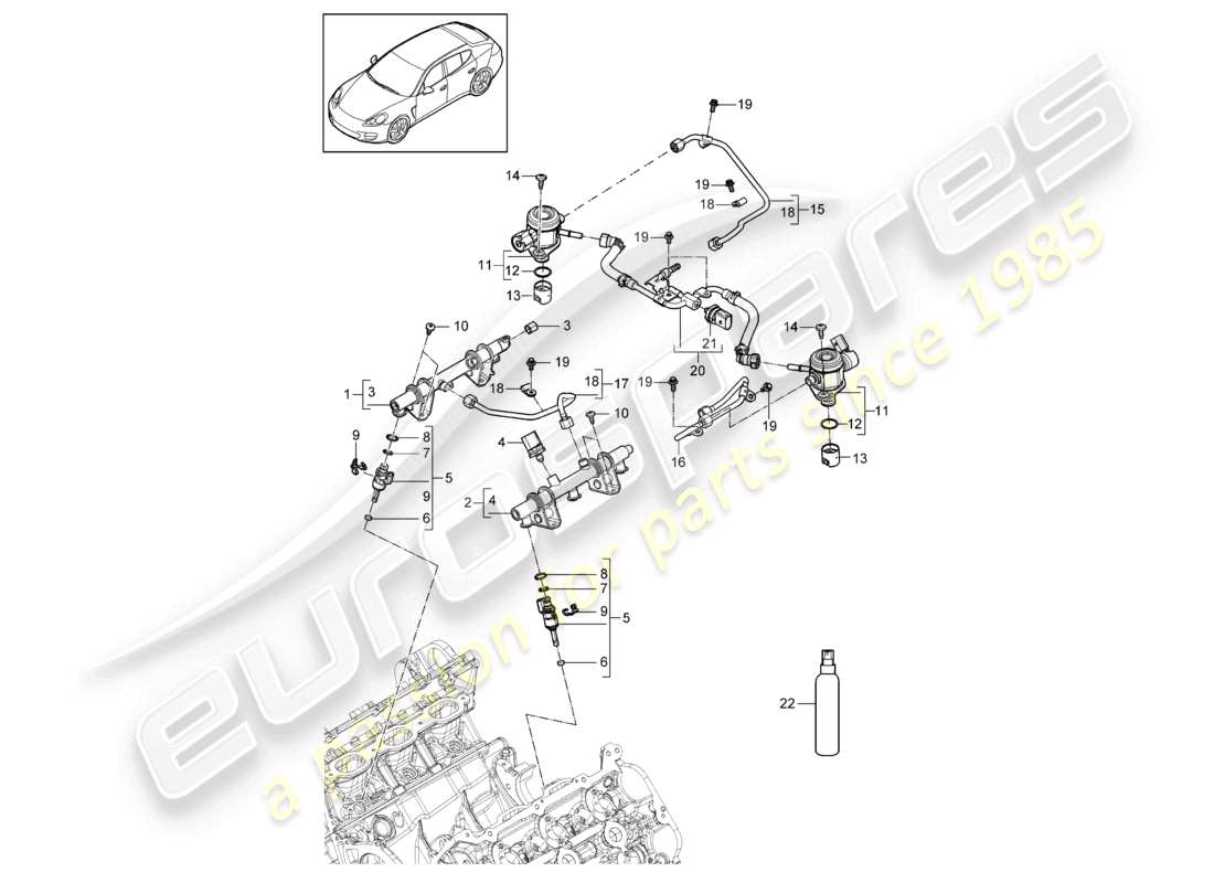 a part diagram from the porsche 2015 (panamera 970) parts catalogue