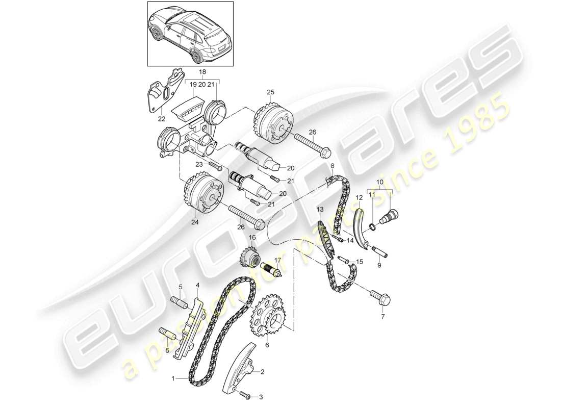 a part diagram from the porsche 2011 (cayenne e2 92a) parts catalogue