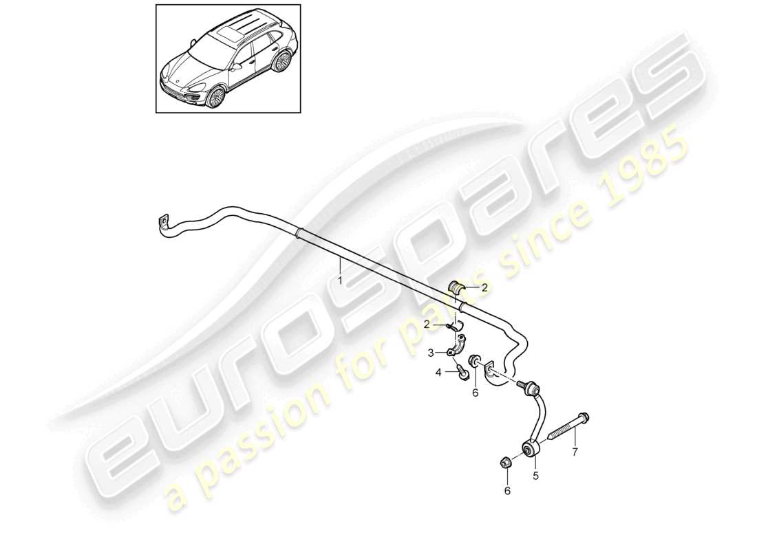 a part diagram from the porsche 2018 (cayenne e2 92a) parts catalogue