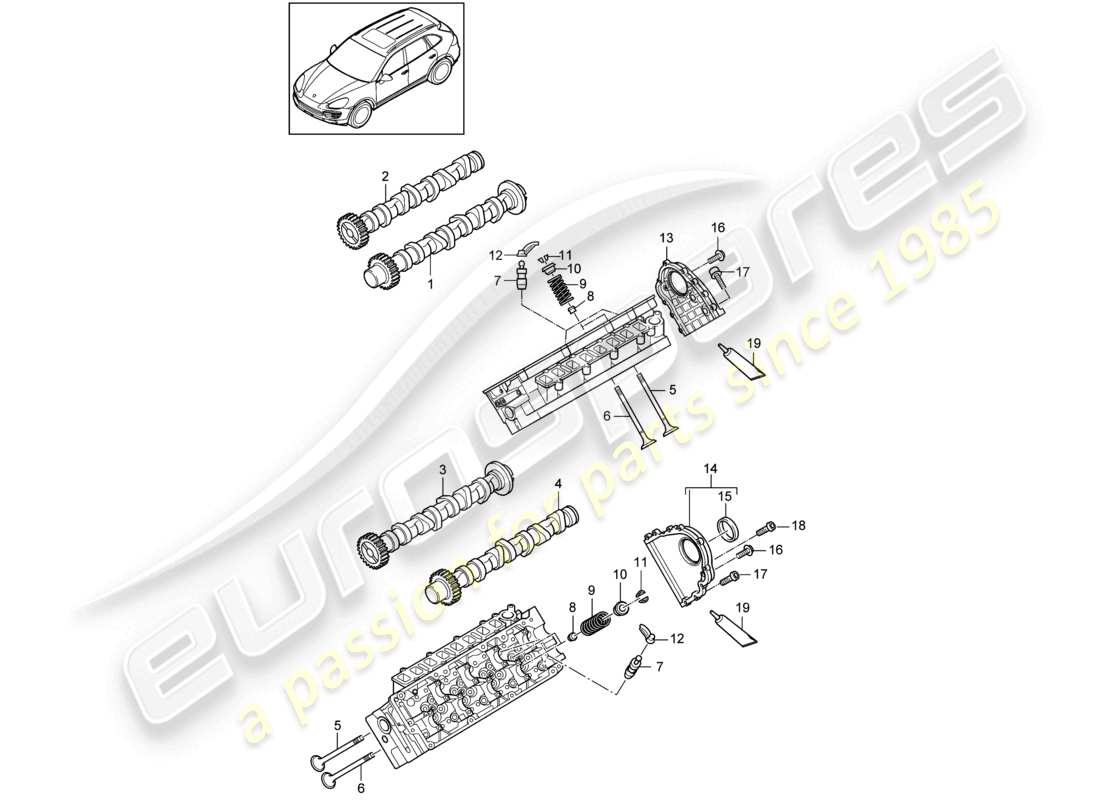 a part diagram from the porsche 2011 (cayenne e2 92a) parts catalogue