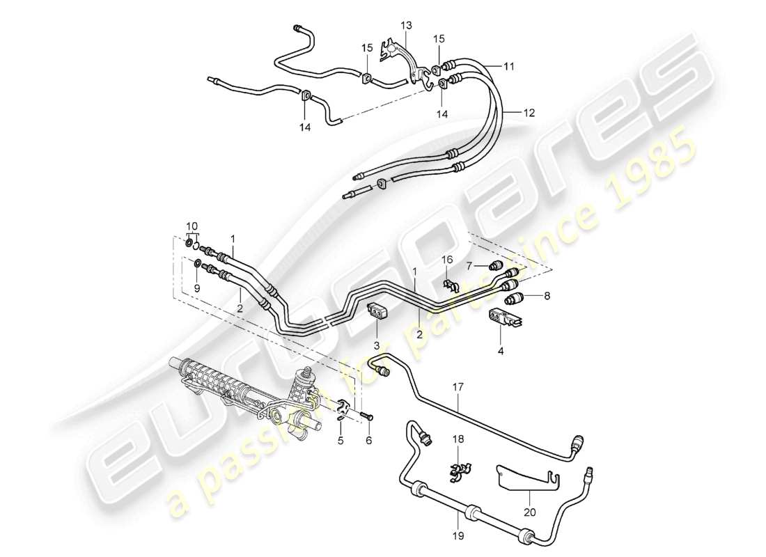 a part diagram from the porsche 2008 (987 boxster) parts catalogue