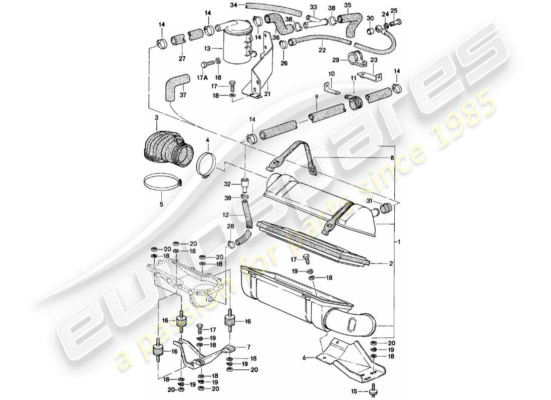 a part diagram from the porsche 1983 (924) parts catalogue