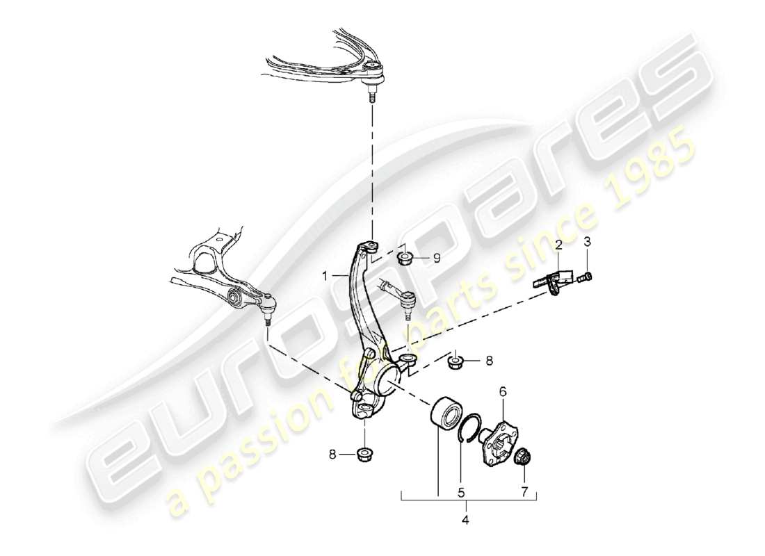 a part diagram from the porsche 2004 (cayenne e1 9pa) parts catalogue