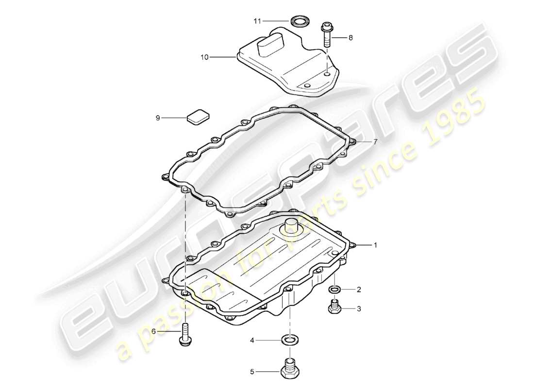 a part diagram from the porsche 2006 (cayenne e1 9pa) parts catalogue