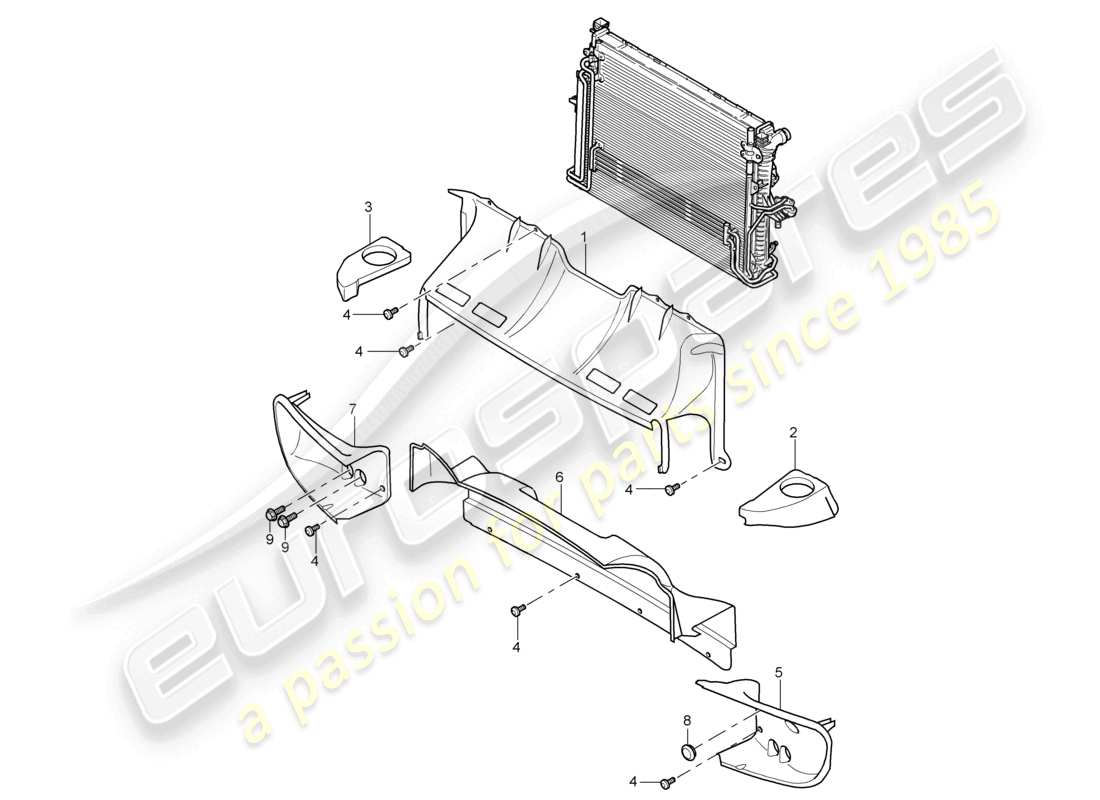 a part diagram from the porsche cayenne parts catalogue