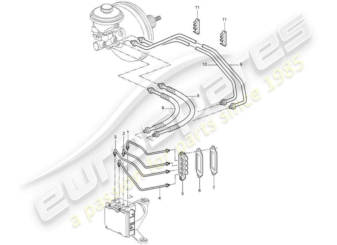 a part diagram from the porsche 997 parts catalogue