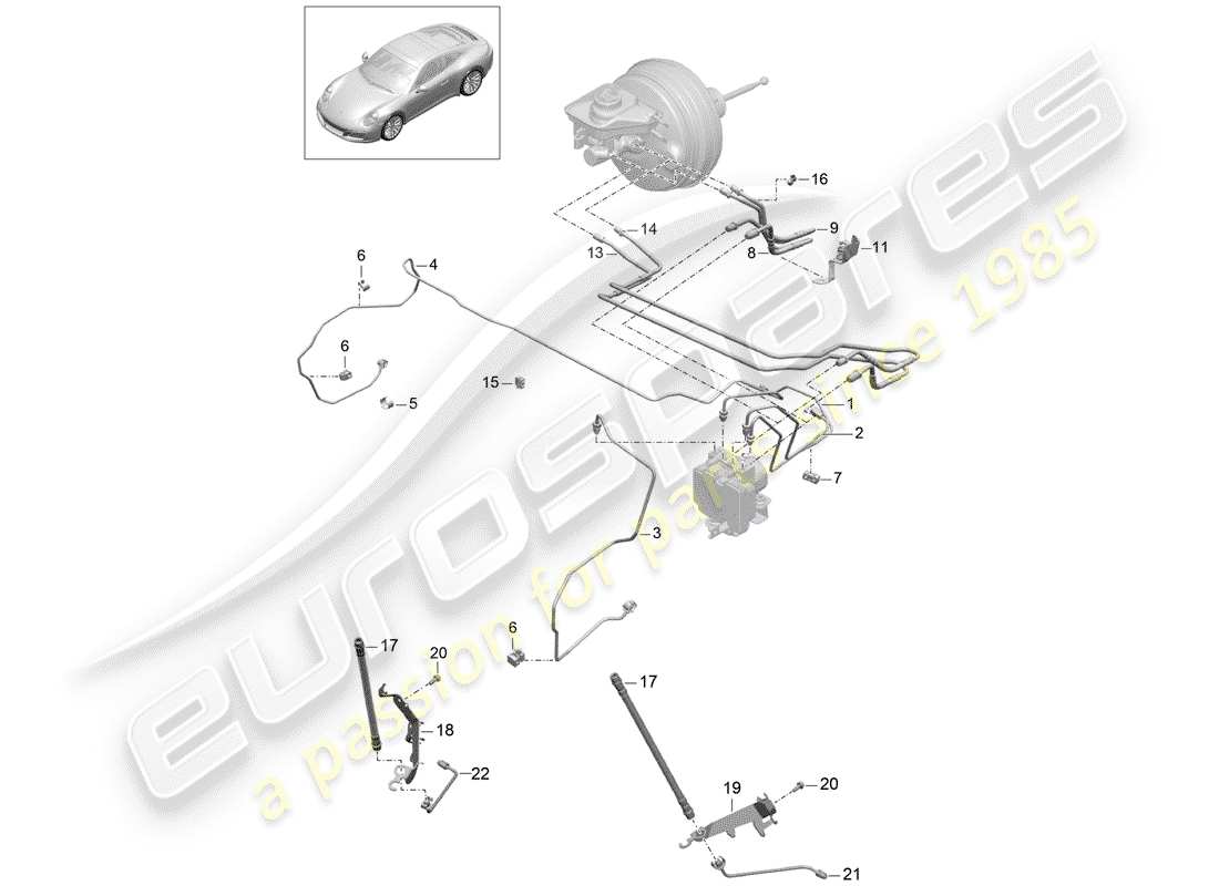 a part diagram from the porsche 2020 (991-2) parts catalogue