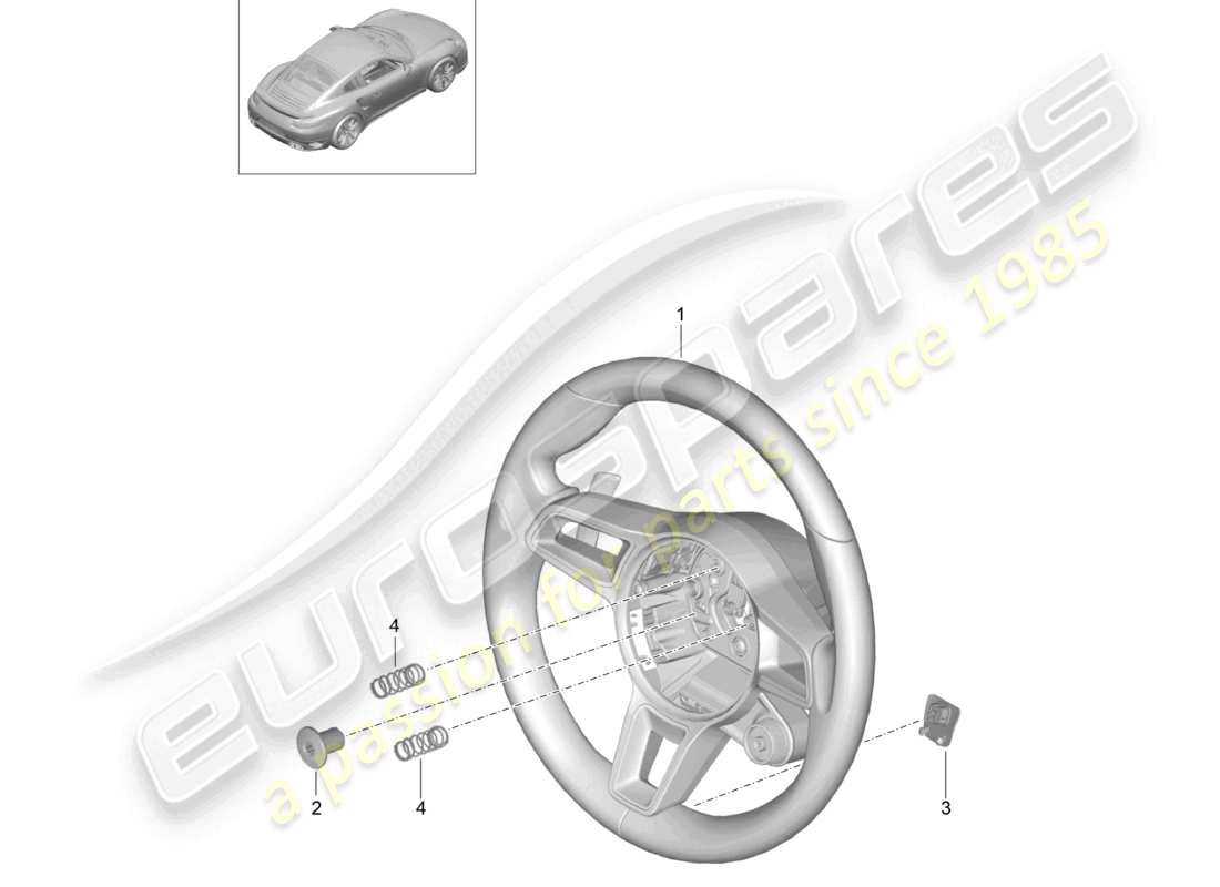a part diagram from the porsche 991 parts catalogue