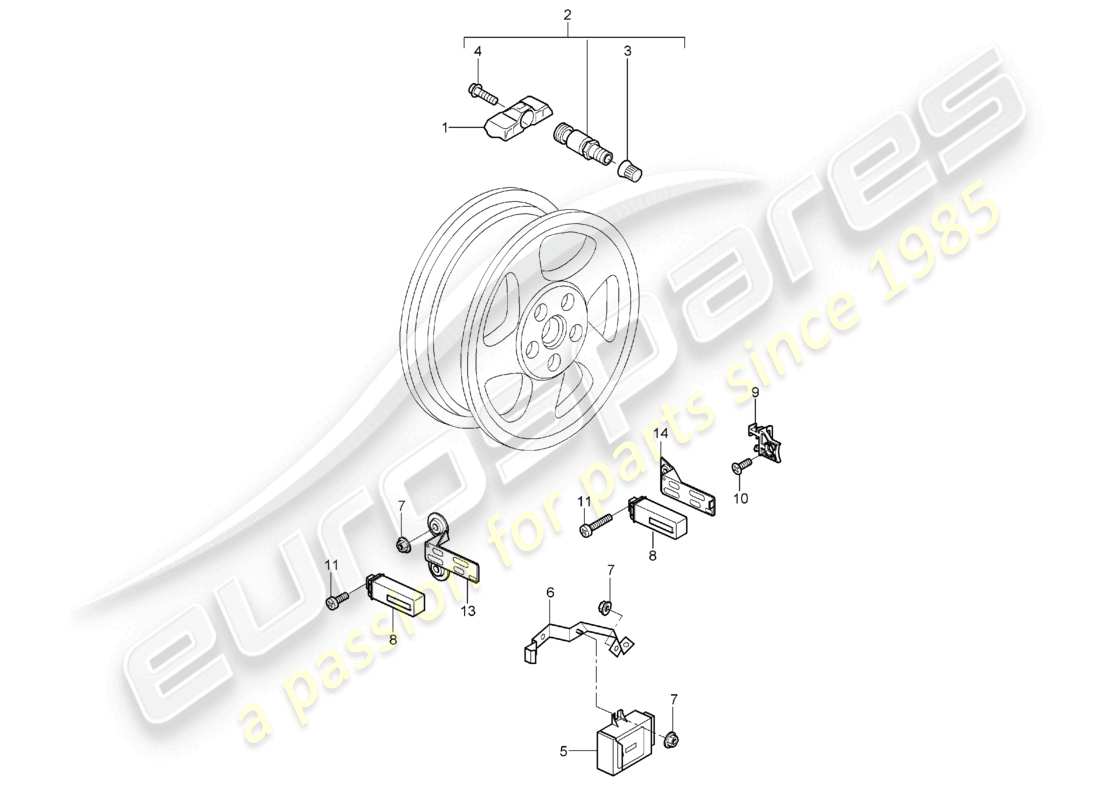 a part diagram from the porsche 2007 (987 boxster) parts catalogue