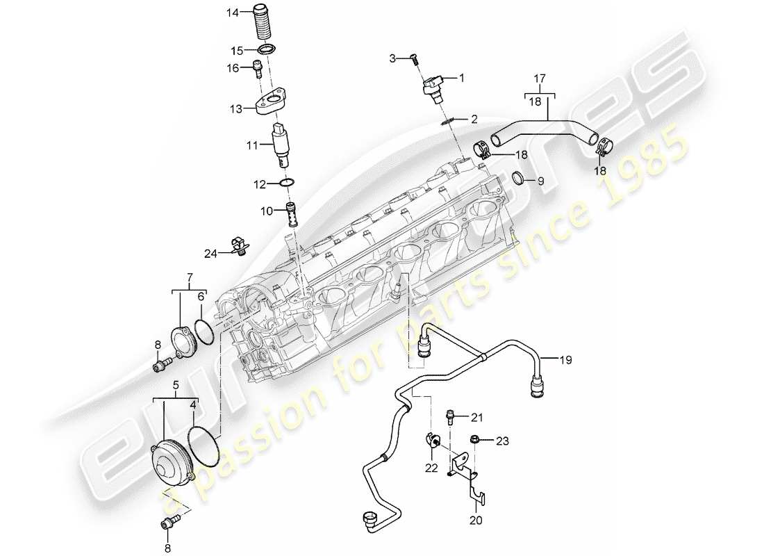 a part diagram from the porsche carrera gt parts catalogue