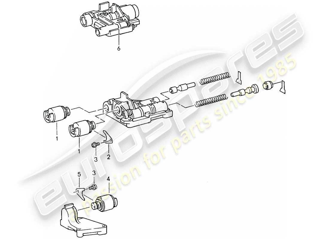 VIEW PARTS DIAGRAMS FROM THE PORSCHE 993 PARTS CATALOGUE a part diagram from the porsche 993 parts catalogue
